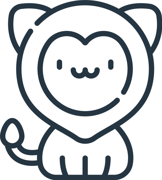 狮子图标孤立在白色背景轮廓图片下载