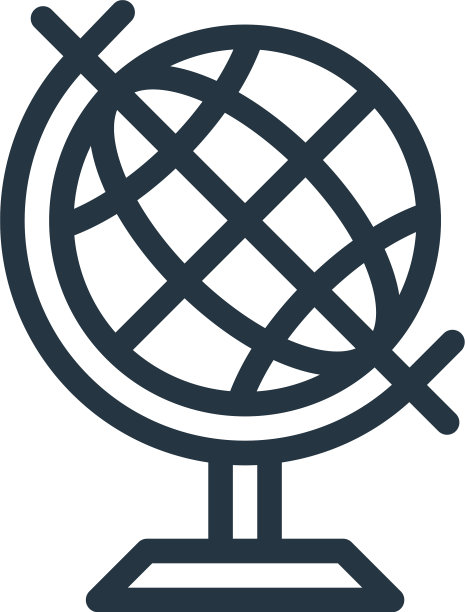 地理图标孤立在白色的背景图片下载