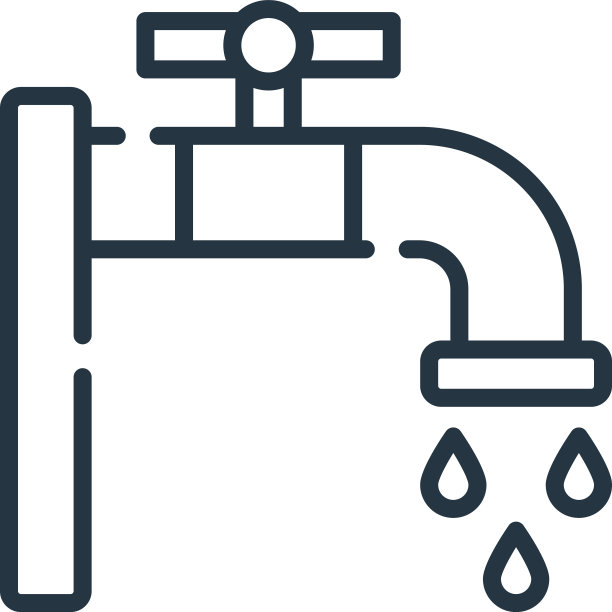 水龙头图标孤立的白色背景轮廓图片下载