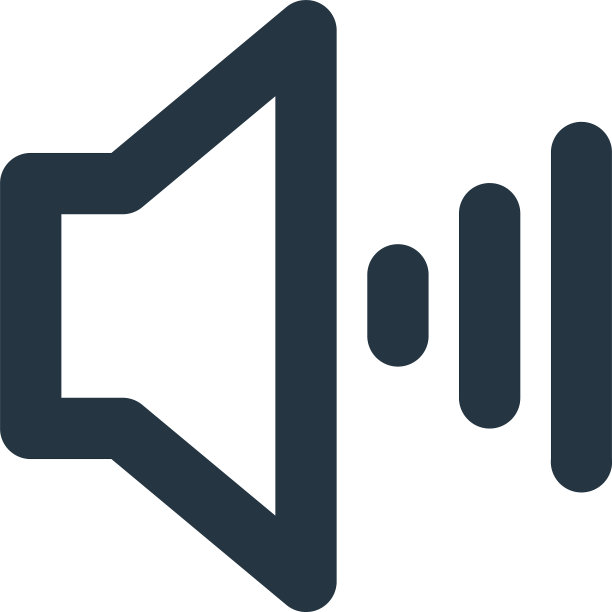 音量图标隔离在白色背景轮廓图片下载