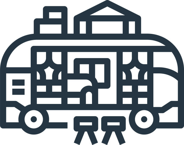 露营车图标孤立的白色背景图片下载