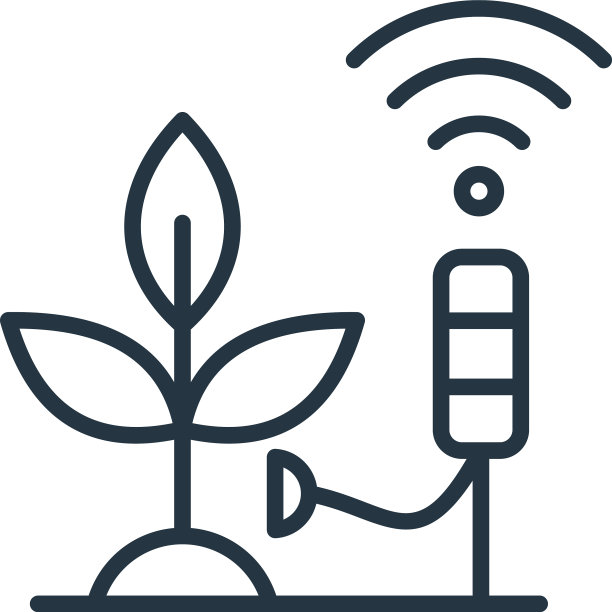 智能农场图标孤立在白色背景图片下载