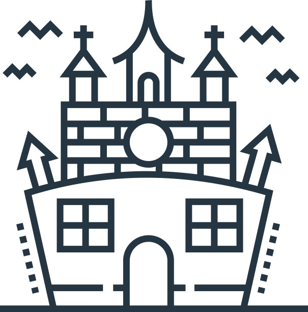 鬼屋图标鬼屋编辑笔触图片下载