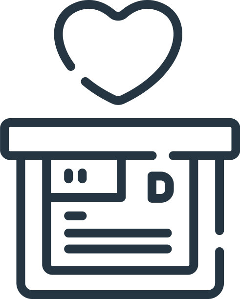 捐赠图标孤立的白色背景图片下载