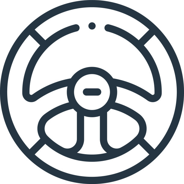 方向盘图标孤立的白色背景图片下载