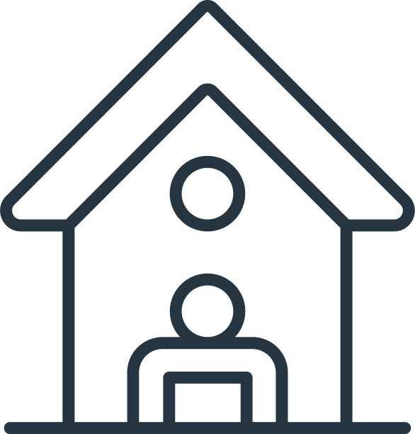 待在家里图标孤立的白色背景图片下载