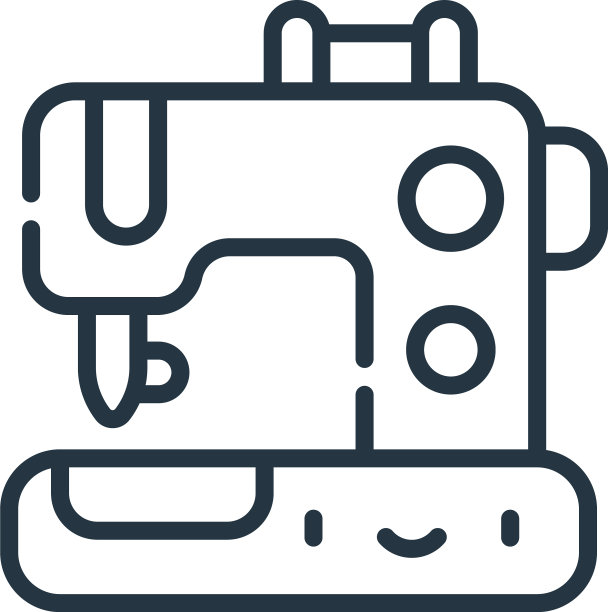 缝纫机图标孤立在白色背景上图片下载