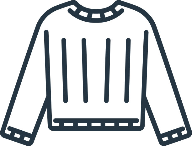 毛衣图标孤立的白色背景轮廓图片下载