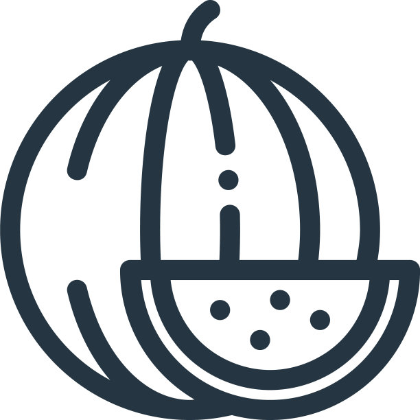 西瓜图标西瓜可编辑的笔触图片下载