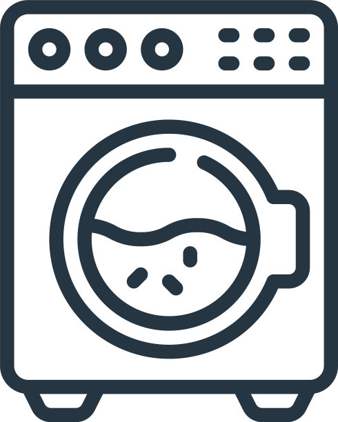 洗衣机图标孤立的白色背景图片下载