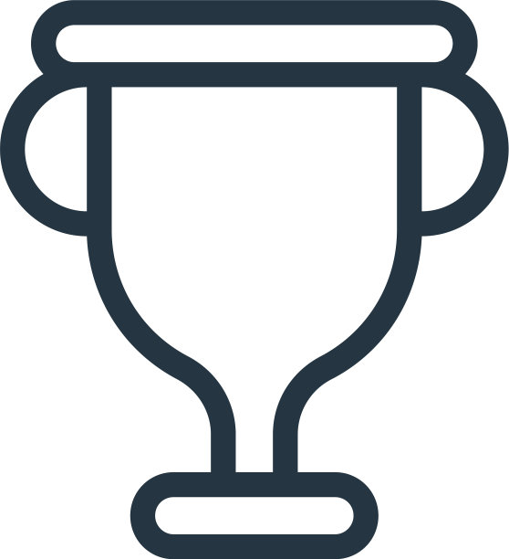 奖杯图标孤立在白色背景轮廓图片下载