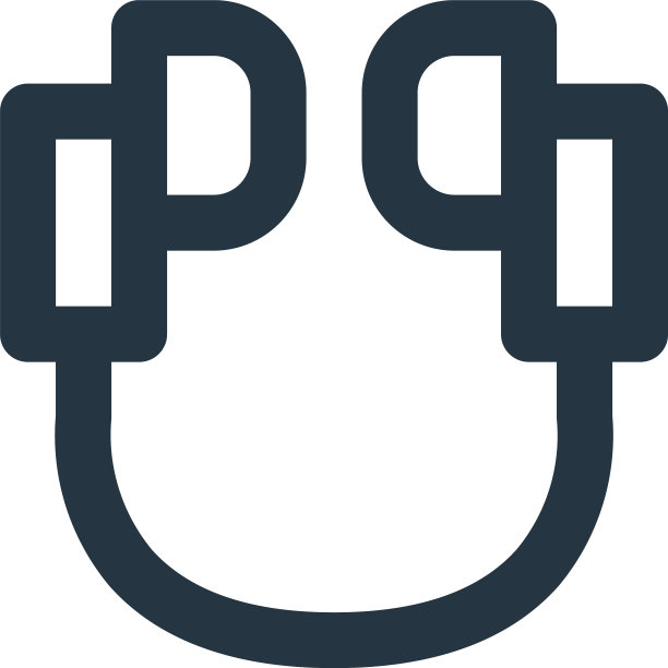 耳机图标隔离在白色背景图片下载