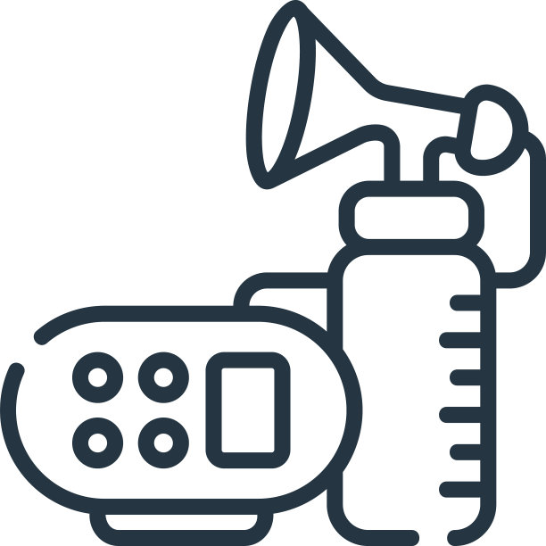 乳泵图标孤立的白色背景图片下载