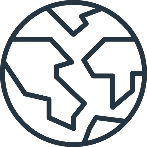 地球图标地球可编辑的笔触地球线性图片下载