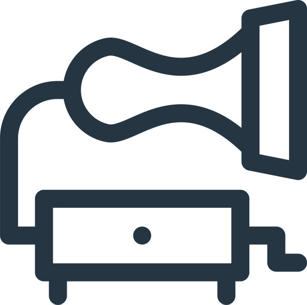 留声机图标孤立的白色背景图片下载