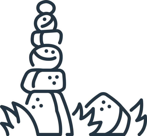 石头图标石头可编辑笔触石头线性图片下载