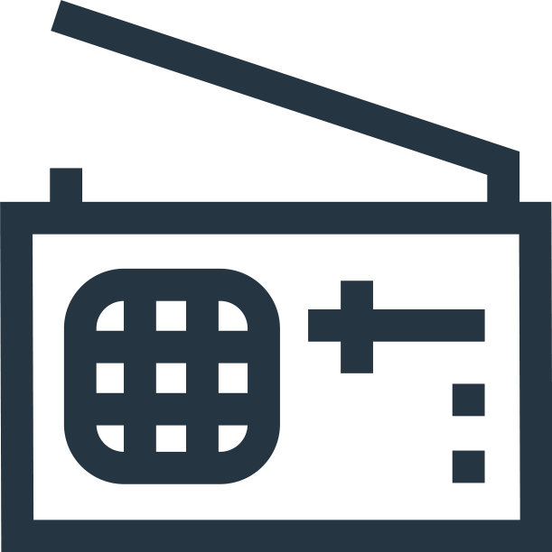 听图标孤立在白色背景大纲图片下载