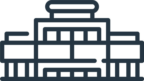 商场图标孤立的白色背景轮廓图片下载