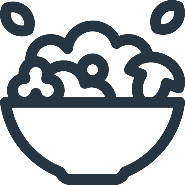 沙拉图标孤立的白色背景轮廓图片下载