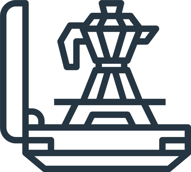 摩卡壶图标孤立的白色背景图片下载