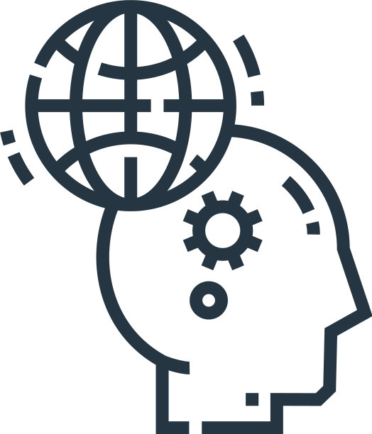 想法图标孤立在白色背景大纲图片下载