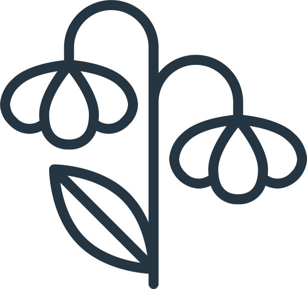 花图标花可编辑的笔触花线性图片下载