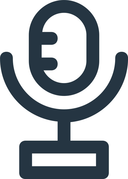 麦克风图标隔离在白色背景图片下载