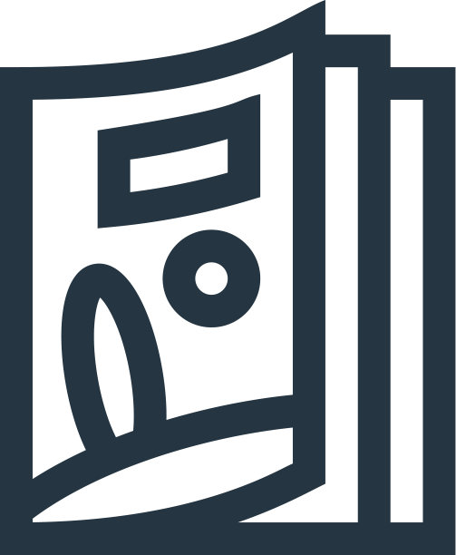 杂志图标孤立的白色背景图片下载