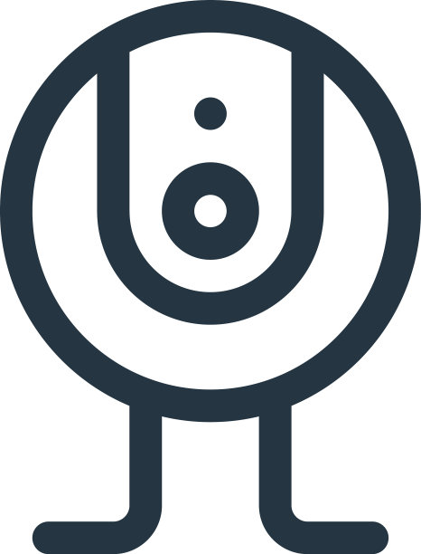 摄像头图标孤立在白色背景轮廓图片下载