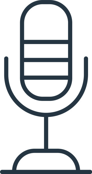 麦克风图标隔离在白色背景图片下载