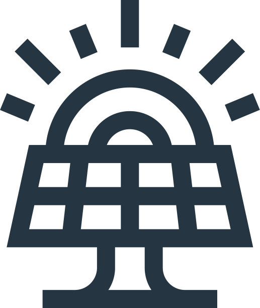 太阳能电池板图标孤立在白色背景图片下载