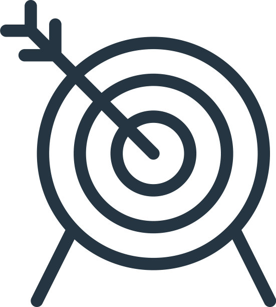 目标图标孤立在白色背景轮廓上图片下载