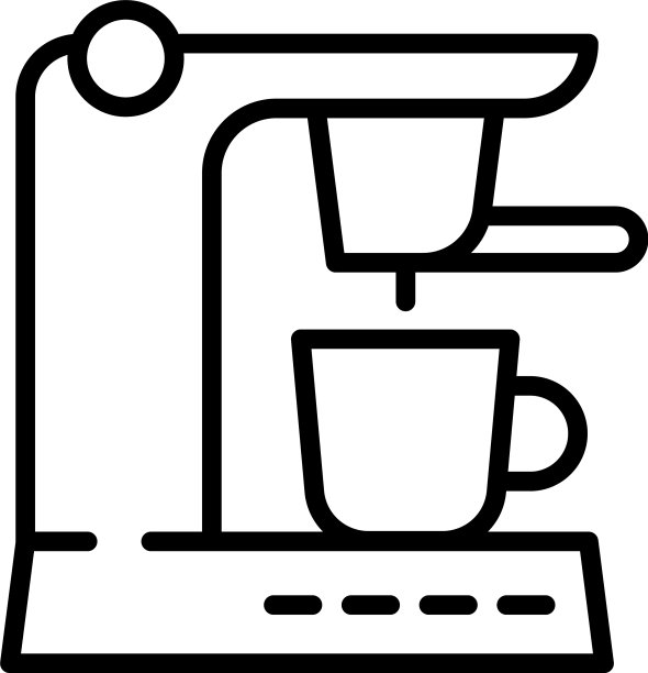 咖啡机图标轮廓样式图片下载