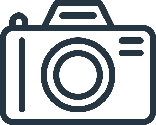 相机图标孤立在白色背景轮廓上图片下载