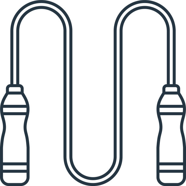 跳绳图标孤立的白色背景图片下载