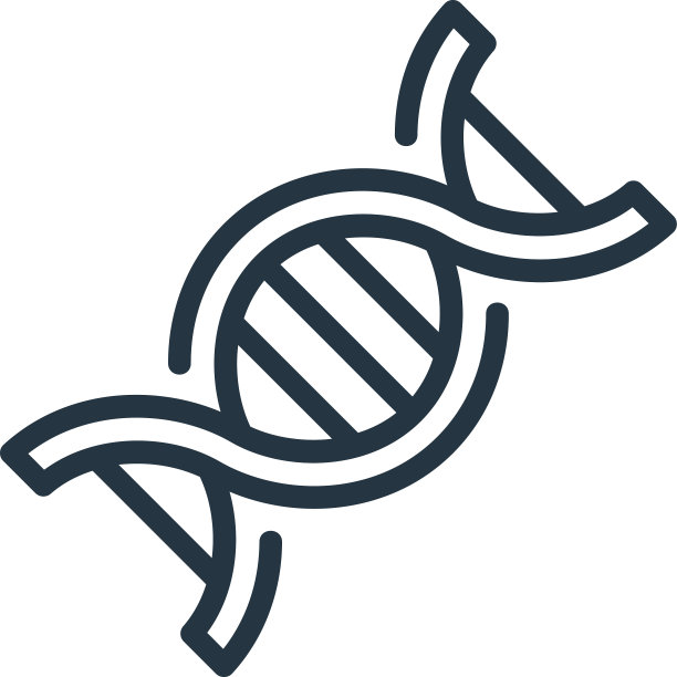 DNA图标DNA可编辑笔画DNA线性符号图片下载