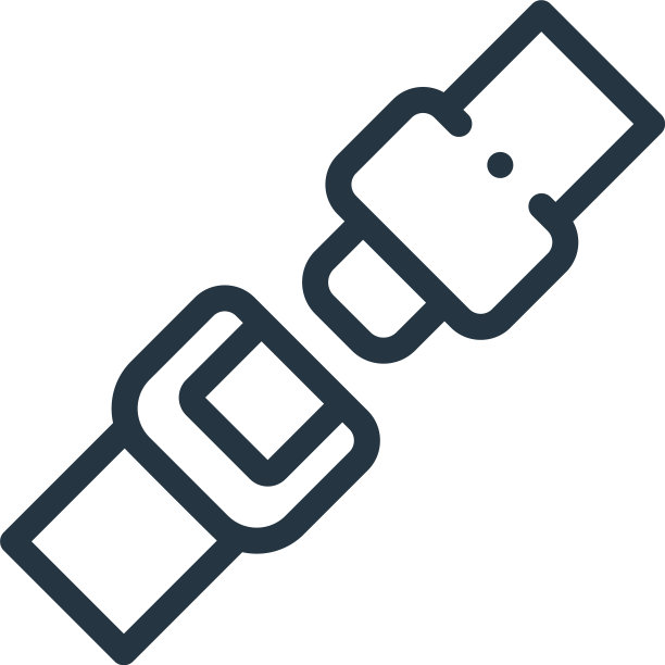 安全带图标隔离在白色背景图片下载