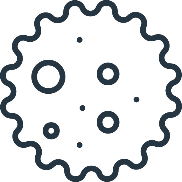 细菌图标孤立在白色背景图片下载