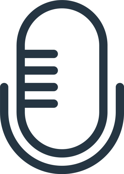 麦克风图标隔离在白色背景图片下载