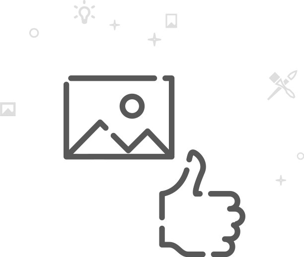 设计作品经批准的线条图标符号图片下载