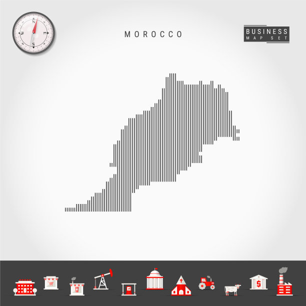 垂直线条勾画出摩洛哥条纹轮廓图片下载