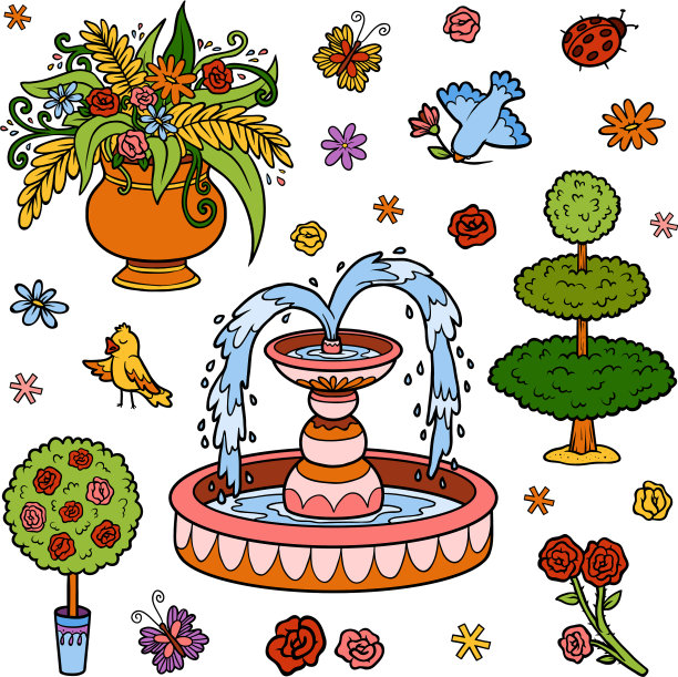 皇家花园的配色对象图片下载