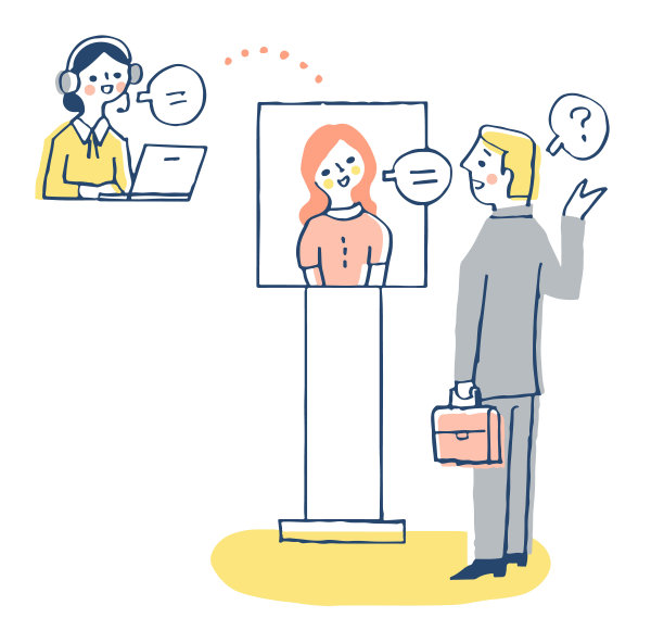 非接触式显示头像客户服务图片下载