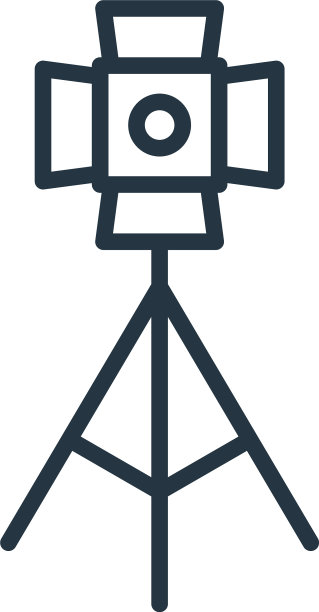 聚光灯图标孤立在白色背景图片下载