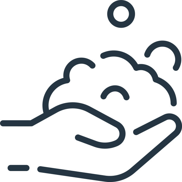 手洗图标孤立的白色背景图片下载