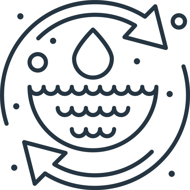 节约水图标隔离在白色背景图片下载