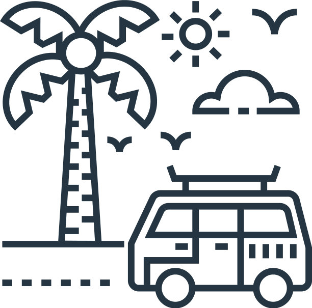 公路旅行图标孤立的白色背景图片下载