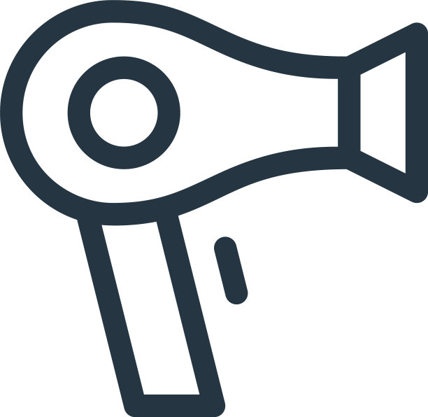 电吹风图标孤立的白色背景图片下载