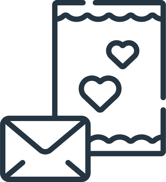 贺卡图标贺卡可编辑的笔画图片下载