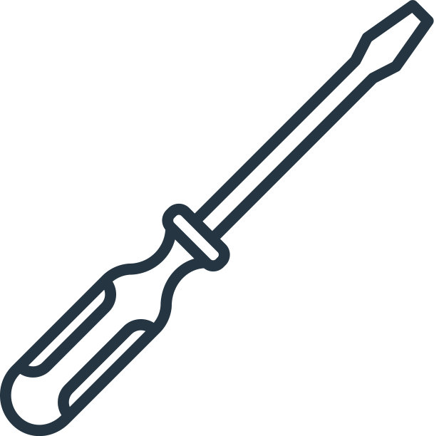 螺丝刀图标隔离在白色背景图片下载